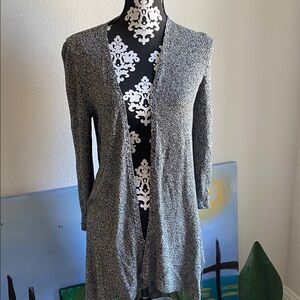 Eileen Fisher Gray Open-Front Cardigan